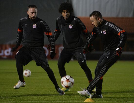 Football. UEFA Champions League. Training session of FC Bayern Munich