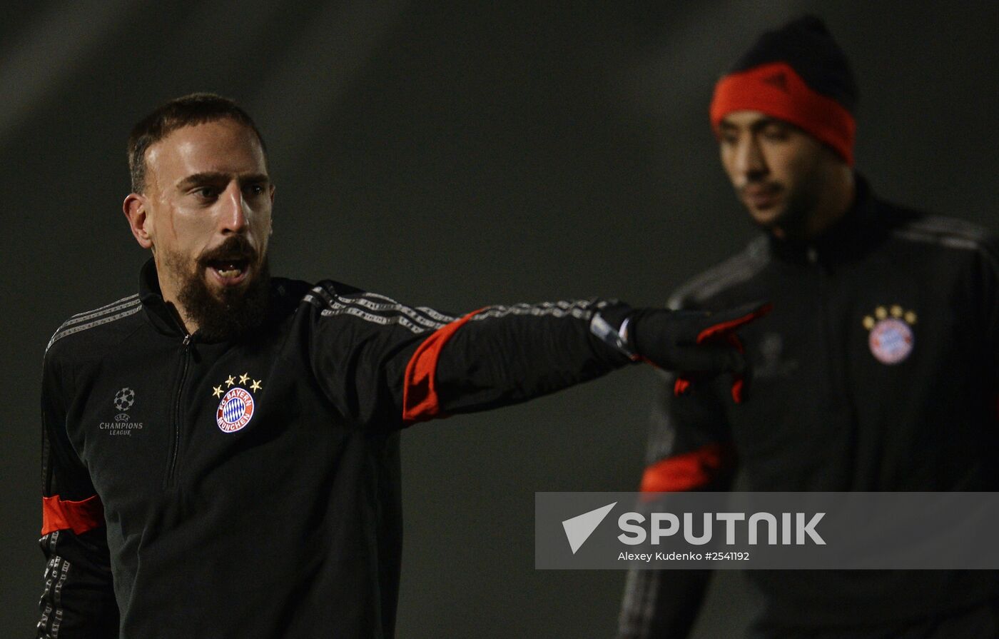 Football. UEFA Champions League. Training session of FC Bayern Munich