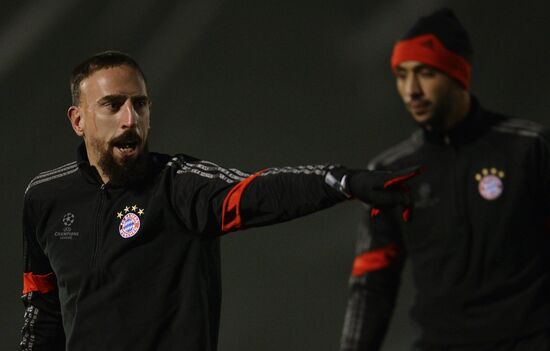 Football. UEFA Champions League. Training session of FC Bayern Munich