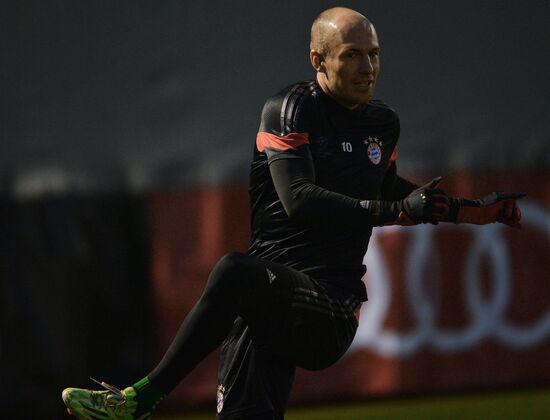 Football. UEFA Champions League. Training session of FC Bayern Munich