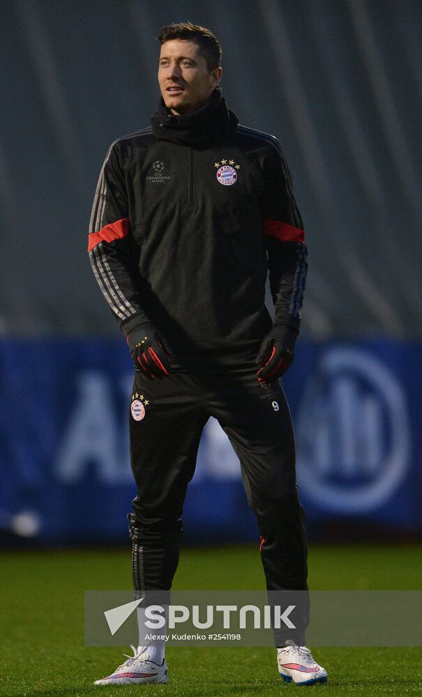 Football. UEFA Champions League. Training session of FC Bayern Munich