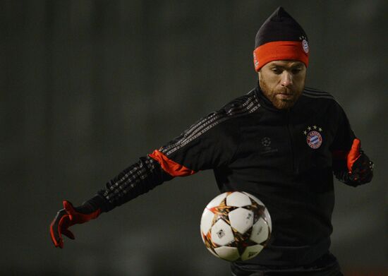 Football. UEFA Champions League. Training session of FC Bayern Munich