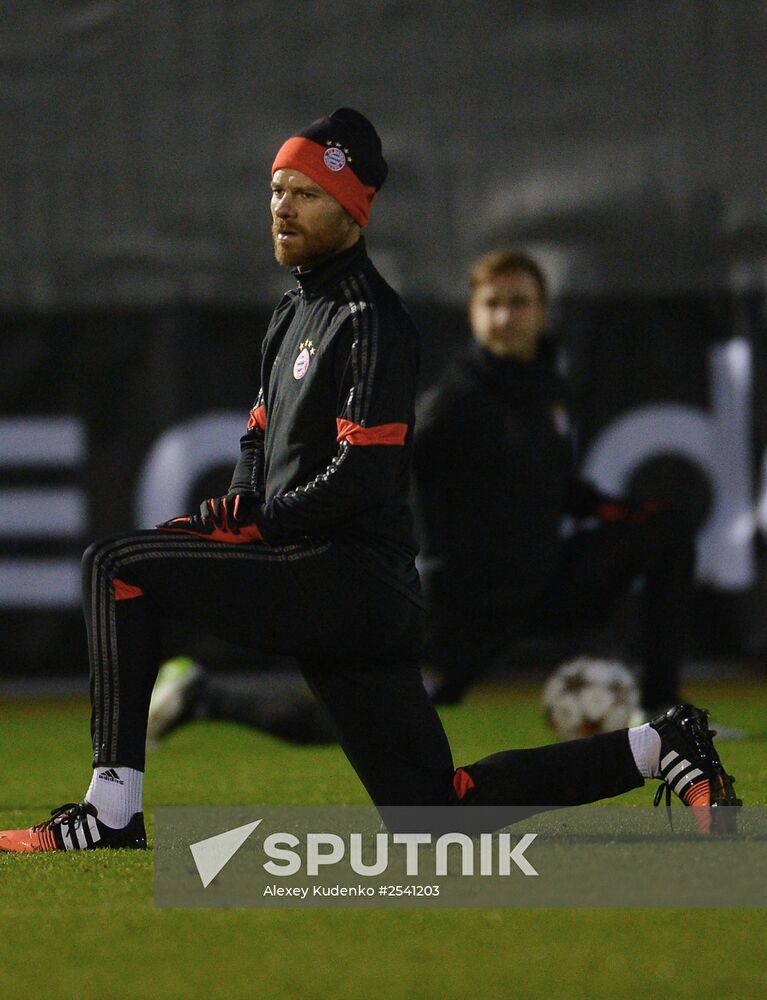 Football. UEFA Champions League. Training session of FC Bayern Munich