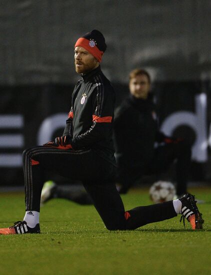 Football. UEFA Champions League. Training session of FC Bayern Munich