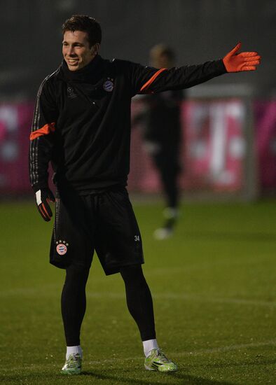 Football. UEFA Champions League. Training session of FC Bayern Munich