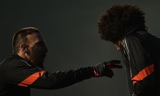 Football. UEFA Champions League. Training session of FC Bayern Munich