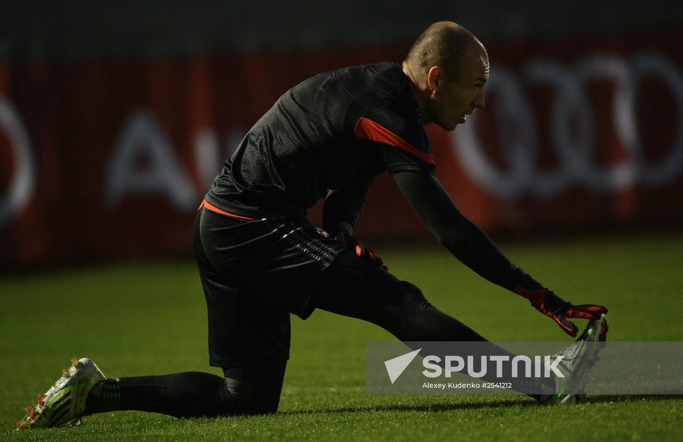 Football. UEFA Champions League. Training session of FC Bayern Munich
