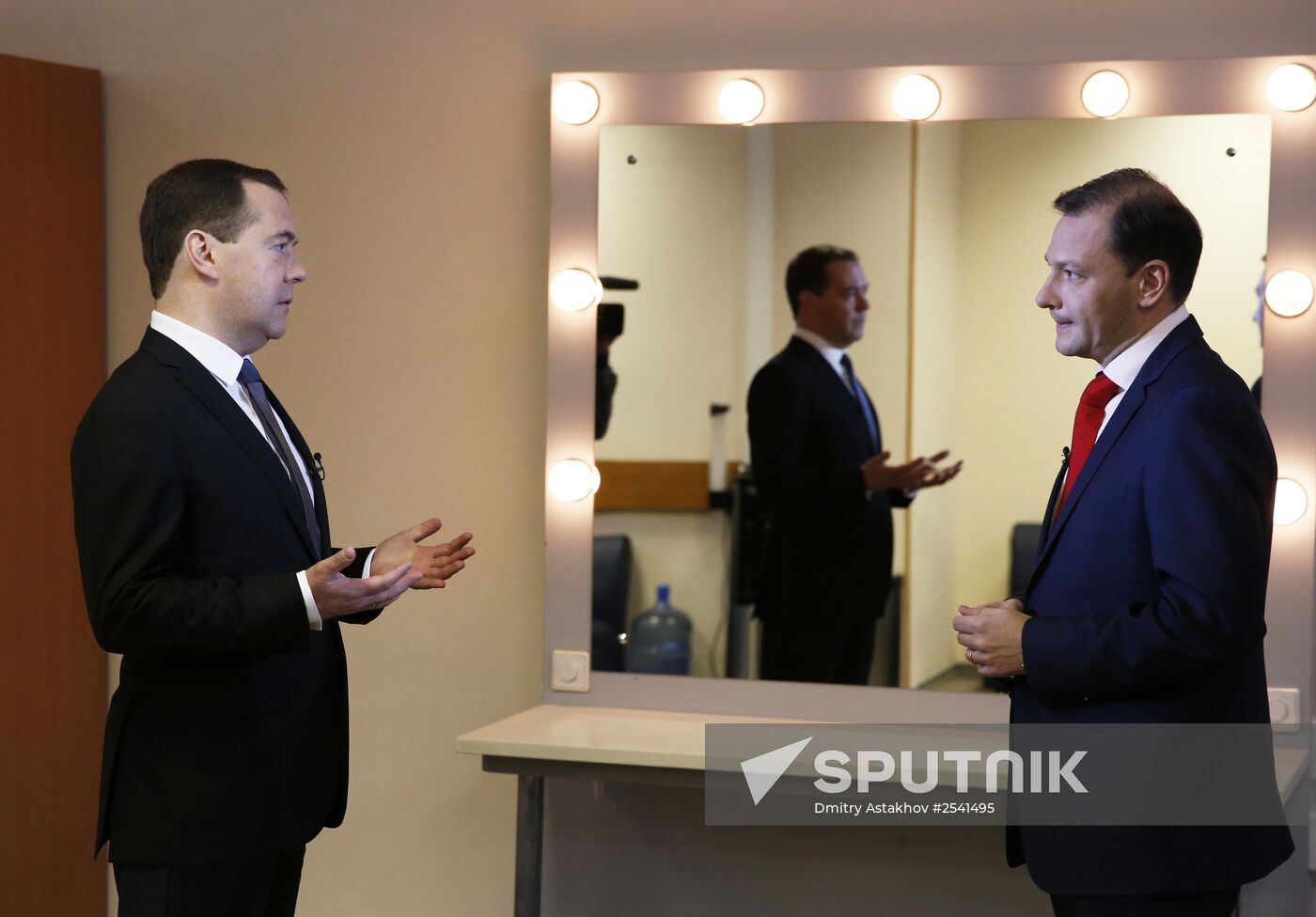 Dmitry Medvedev interviewed by Russian TV channels