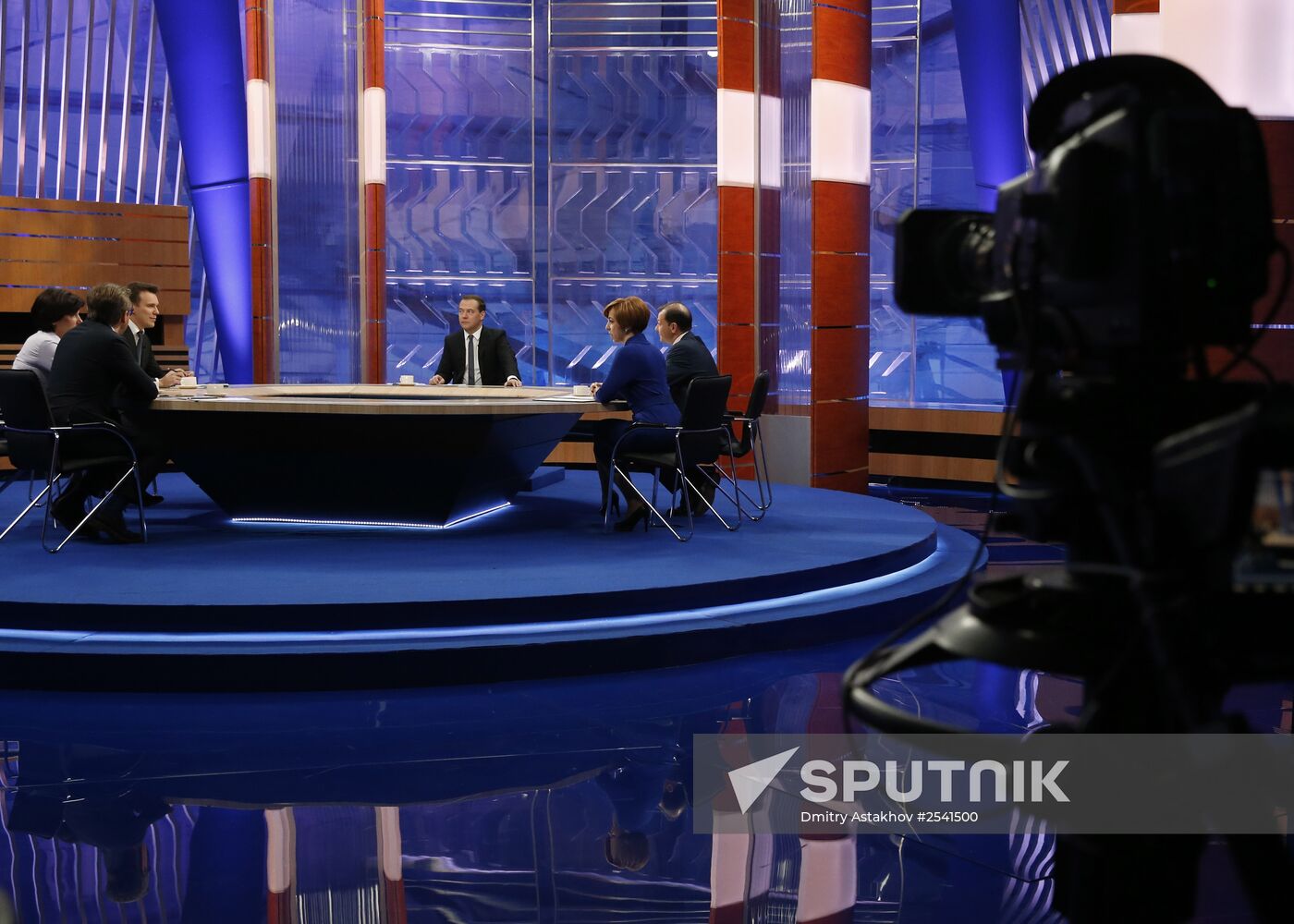 Dmitry Medvedev interviewed by Russian TV channels