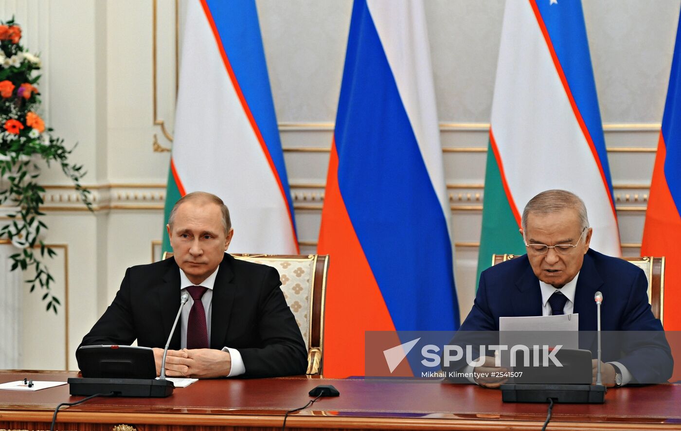 Vladimir Putin on official visit to Uzbekistan
