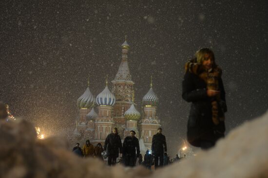 Snow in Moscow