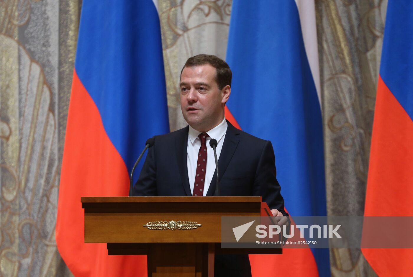 Dmitry Medvedevspeaking at ceremony of giving government prizes in science and technology
