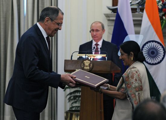 Vladimir Putin's official visit to India