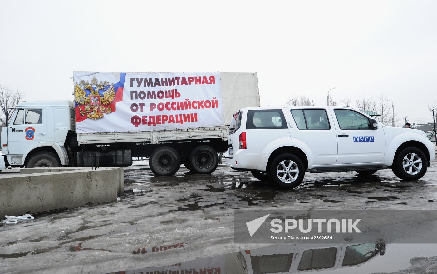 Ninth Russian humanitarian aid convoy arrives at Donetsk checkpoint