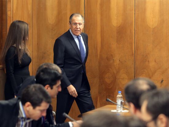 Sergei Lavrov meets with Gorchakov Public Diplomacy Fund members