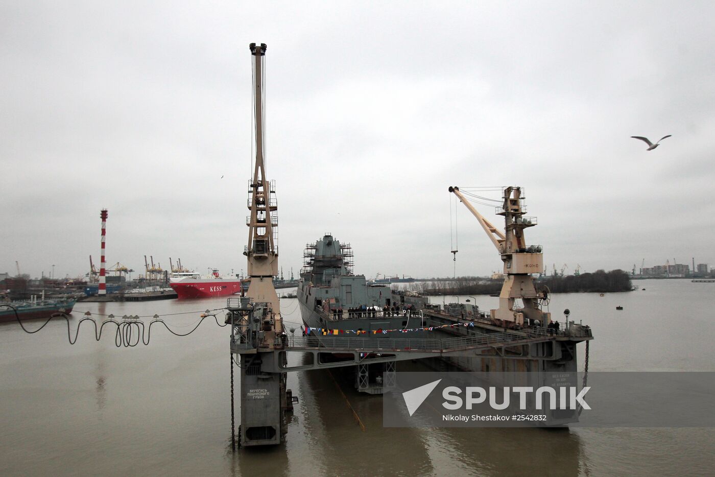 The Admiral Kasatonov frigate floated out in St. Petersburg