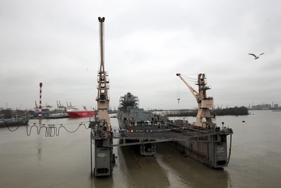 The Admiral Kasatonov frigate floated out in St. Petersburg
