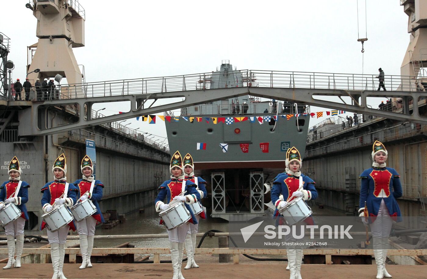 The Admiral Kasatonov frigate floated out in St. Petersburg