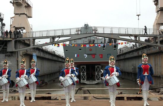 The Admiral Kasatonov frigate floated out in St. Petersburg