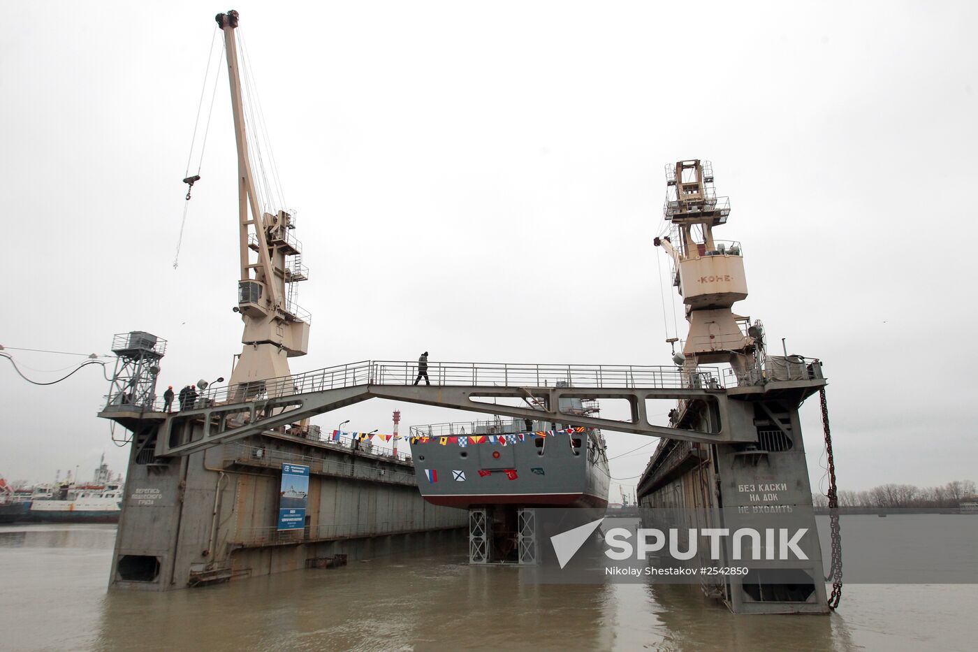 The Admiral Kasatonov frigate floated out in St. Petersburg