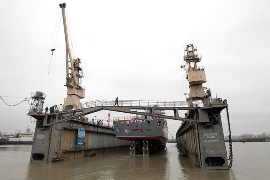 The Admiral Kasatonov frigate floated out in St. Petersburg