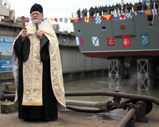 The Admiral Kasatonov frigate floated out in St. Petersburg