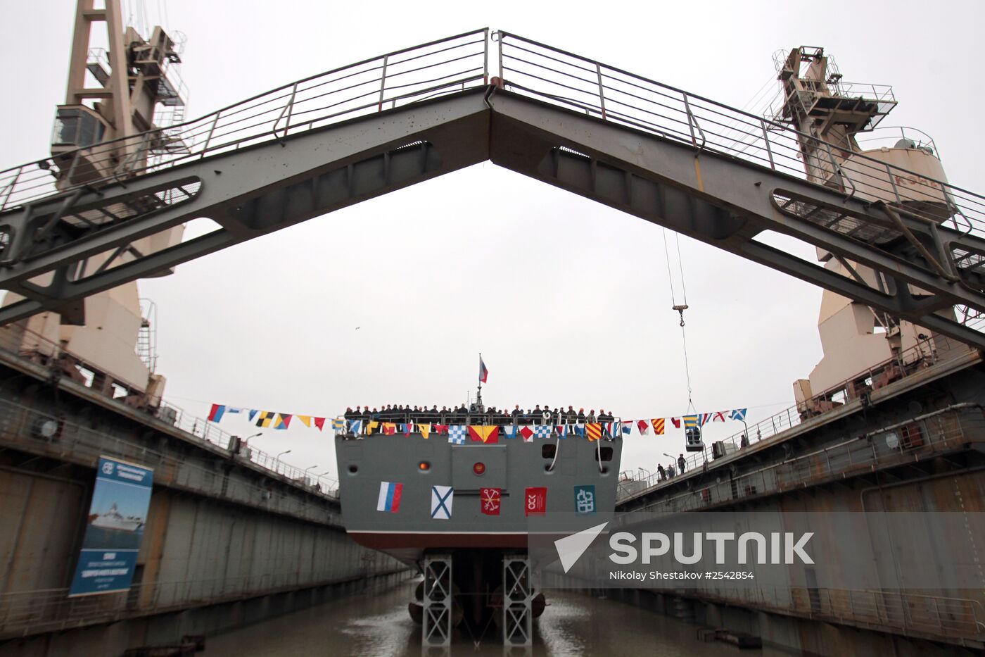 The Admiral Kasatonov frigate floated out in St. Petersburg