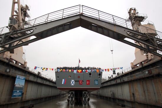 The Admiral Kasatonov frigate floated out in St. Petersburg