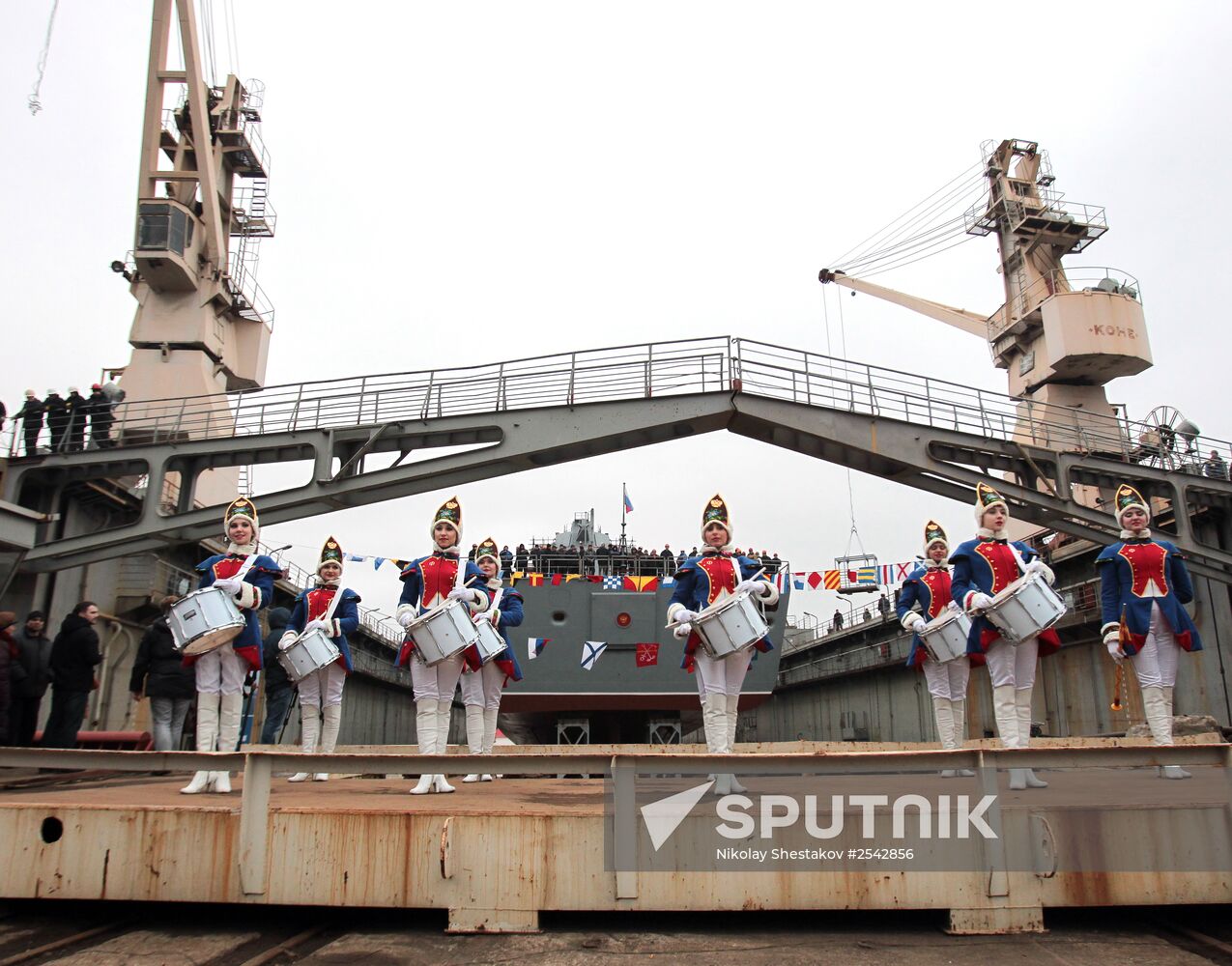The Admiral Kasatonov frigate floated out in St. Petersburg