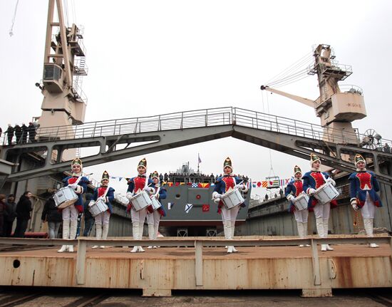The Admiral Kasatonov frigate floated out in St. Petersburg