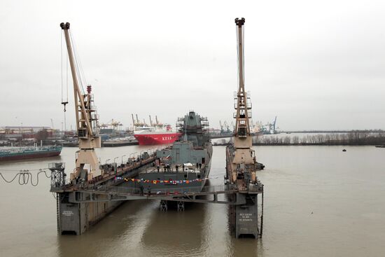The Admiral Kasatonov frigate floated out in St. Petersburg