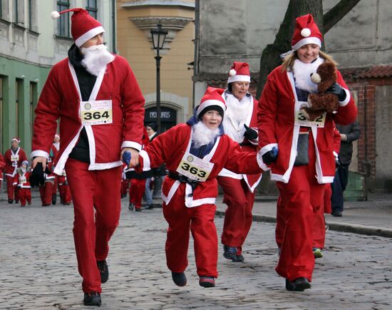 Santa's Fun Run in Riga