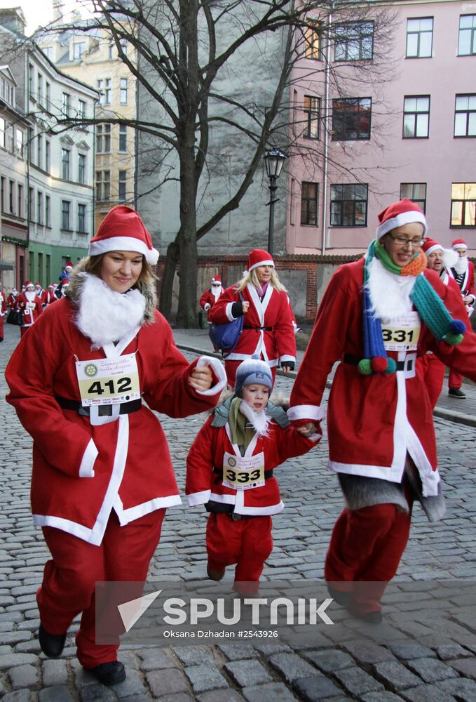 Santa's Fun Run in Riga