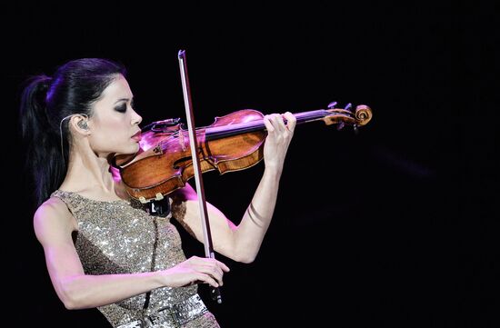 Vanessa-Mae performs in Moscow