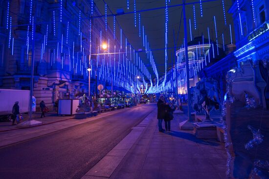 New Year illumination in Moscow