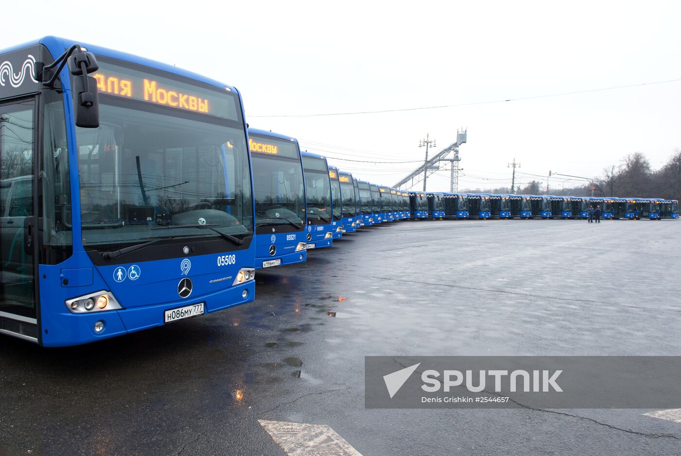 Sergei Sobyanin inspects new low-floor buses