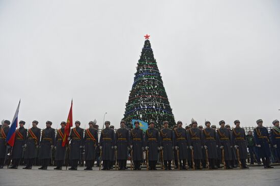 Unveiling sculpture dedicated to Victory in Great Patriotic War