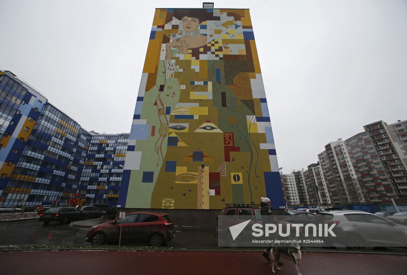 Wall painting in St. Petersburg