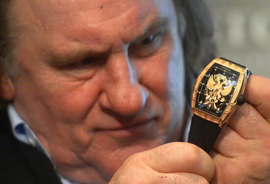 Presentation of watch from Cvstos and Gerard Depardieu "I am proud to be Russian"