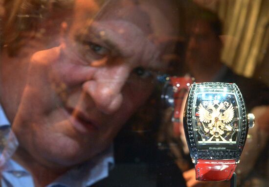 Presentation of watch from Cvstos and Gerard Depardieu "I am proud to be Russian"
