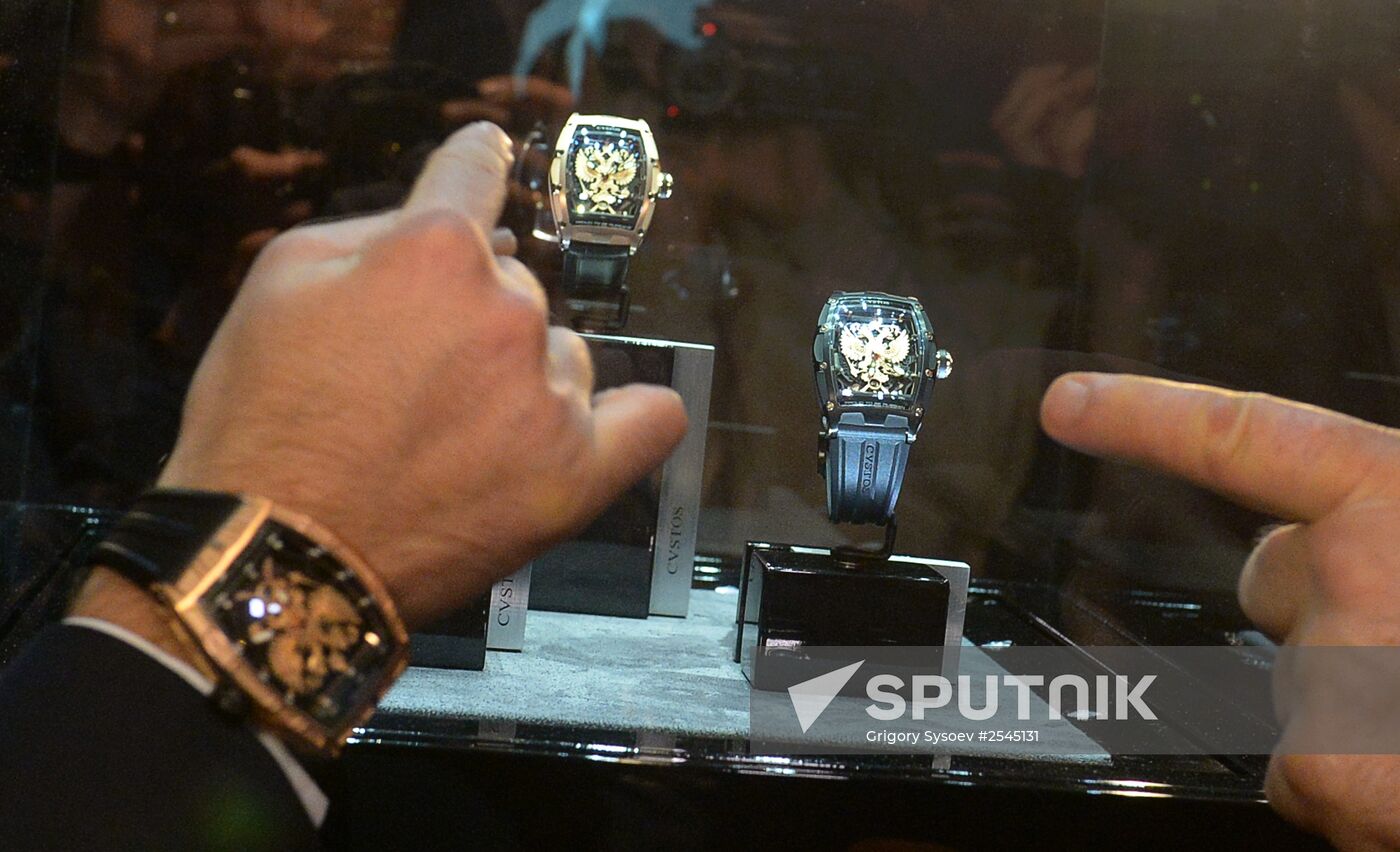 Presentation of watch from Cvstos and Gerard Depardieu "I am proud to be Russian"