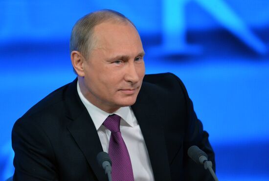 Tenth annual major news conference of Russian President Vladimir Putin