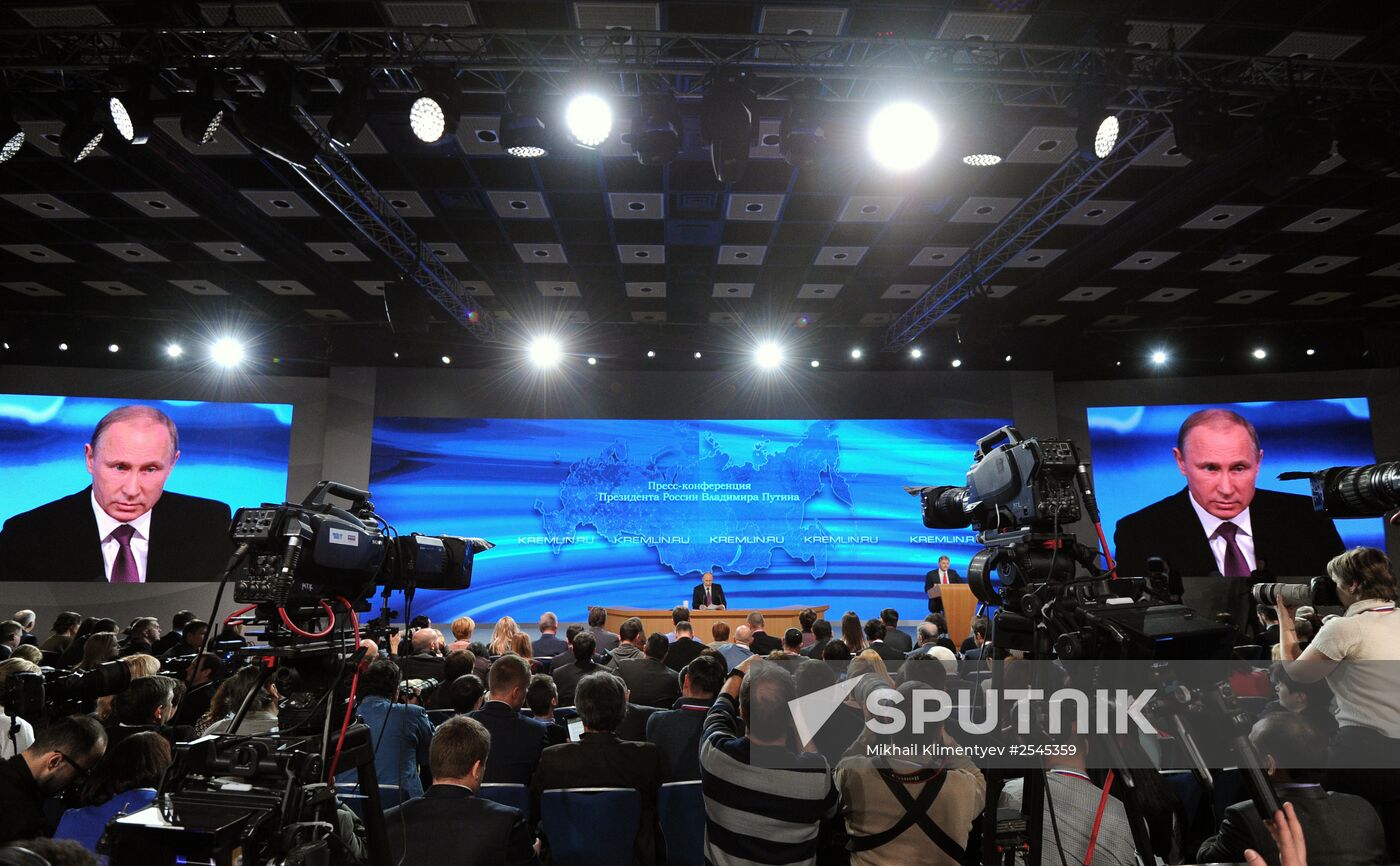 Tenth annual major news conference of Russian President Vladimir Putin