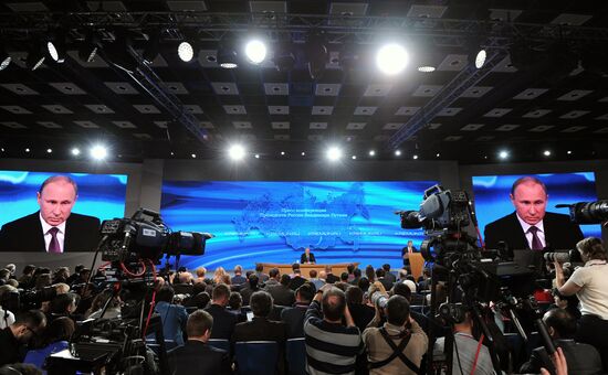 Tenth annual major news conference of Russian President Vladimir Putin