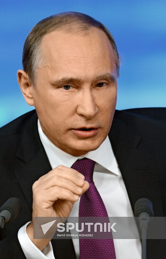 Tenth annual major news conference of Russian President Vladimir Putin
