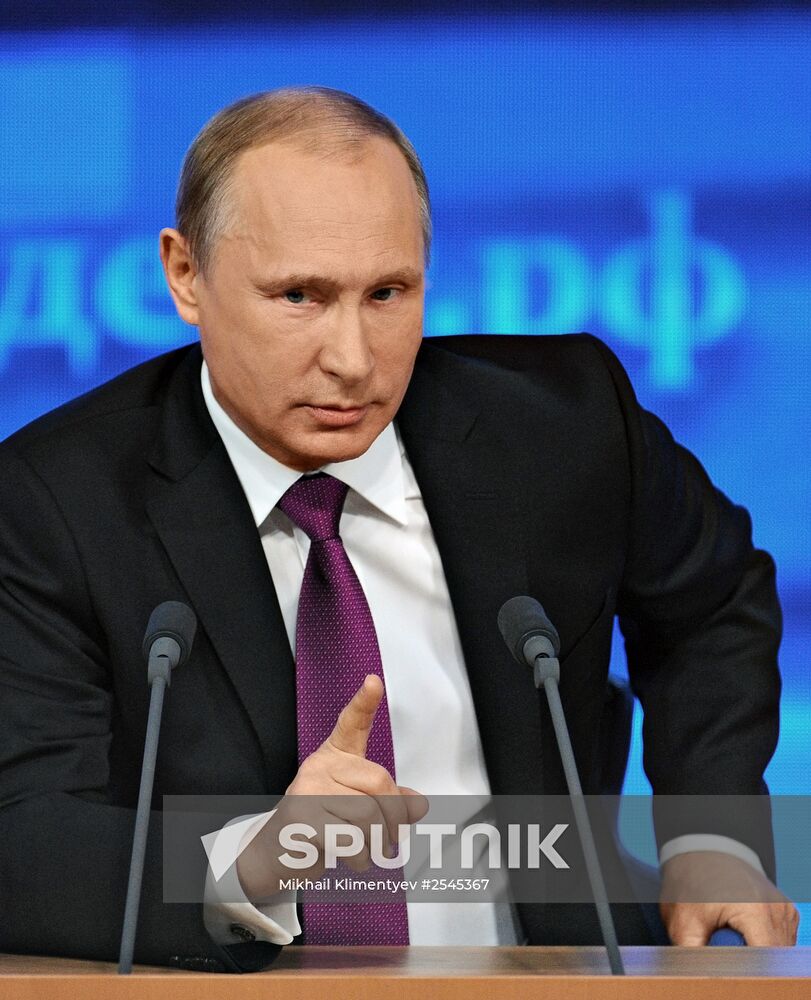 Tenth annual major news conference of Russian President Vladimir Putin