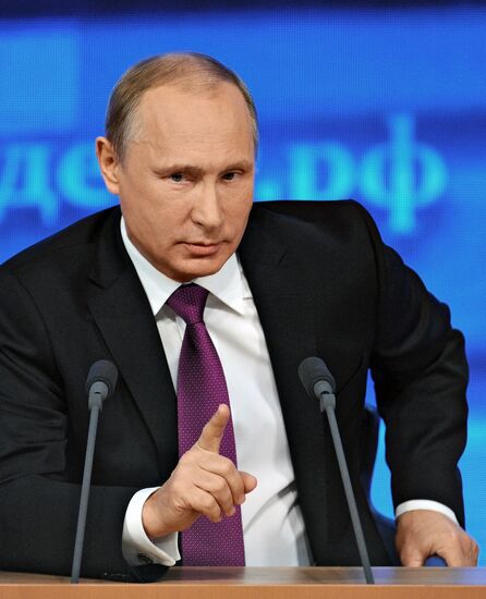 Tenth annual major news conference of Russian President Vladimir Putin