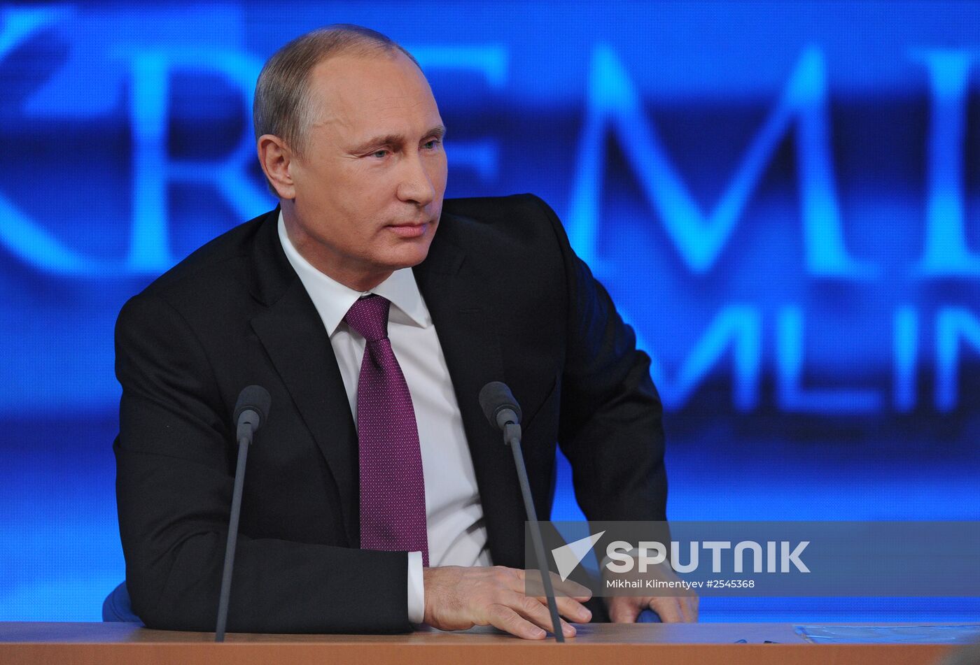 Tenth annual major news conference of Russian President Vladimir Putin