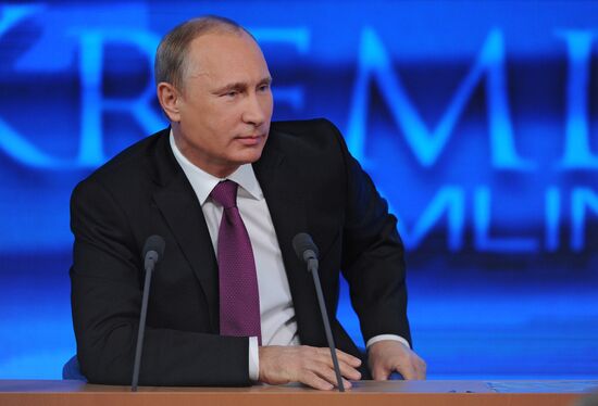 Tenth annual major news conference of Russian President Vladimir Putin