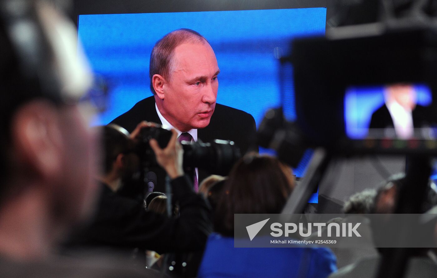 Tenth annual major news conference of Russian President Vladimir Putin